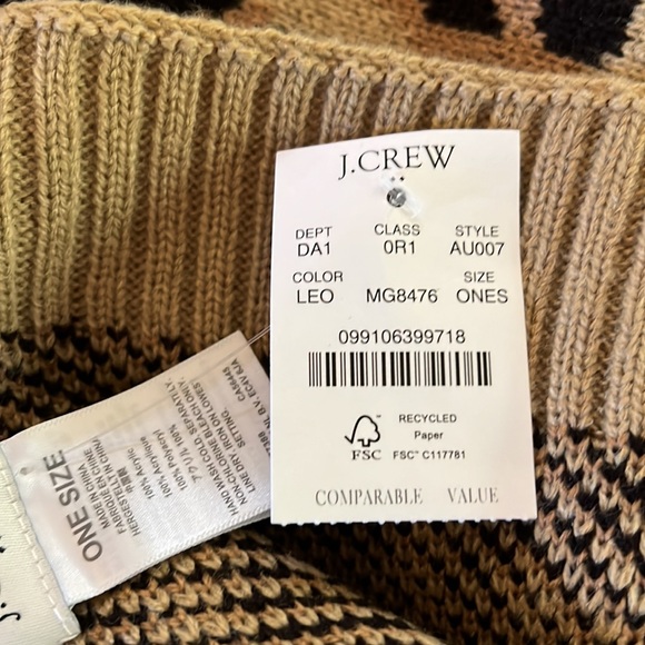 J Crew Animal Print Scarf NWT - Picture 8 of 8